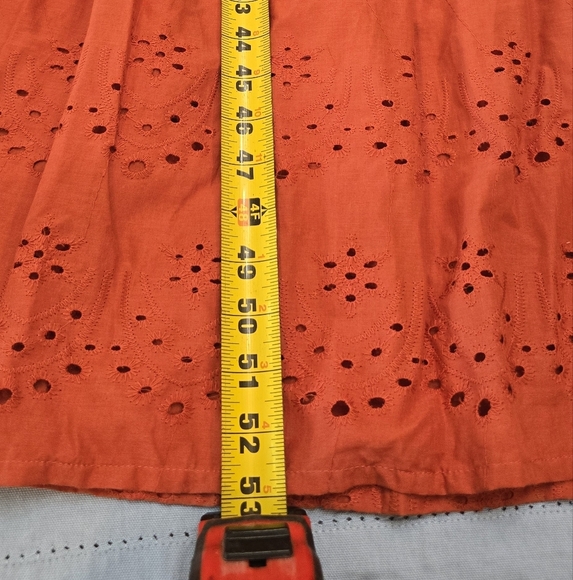 Meadow Rhodes women's maxi Orange dress balloon sleeve size Large - Picture 10 of 10